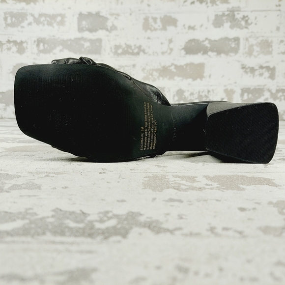 New Open Edit Cora Black Heel Slide Block Heel Sandal F416 - Picture 8 of 13